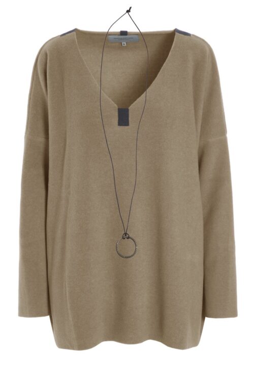 Sweater V-Neck camel